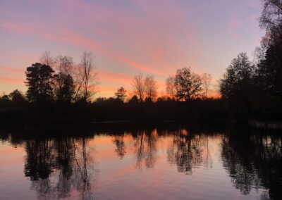 Sonnenuntergang Badeteich